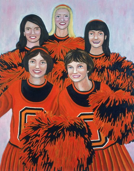 Oregon State Cheerleaders, 2002 (oil on canvas)  à Joe Heaps  Nelson
