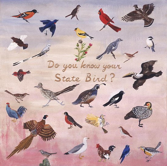 Do You Know Your State Bird?, 1996 (oil on canvas)  à Joe Heaps  Nelson
