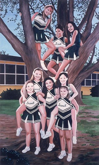 Jesuit Cheerleaders in a Tree, 2002 (oil on canvas)  à Joe Heaps  Nelson