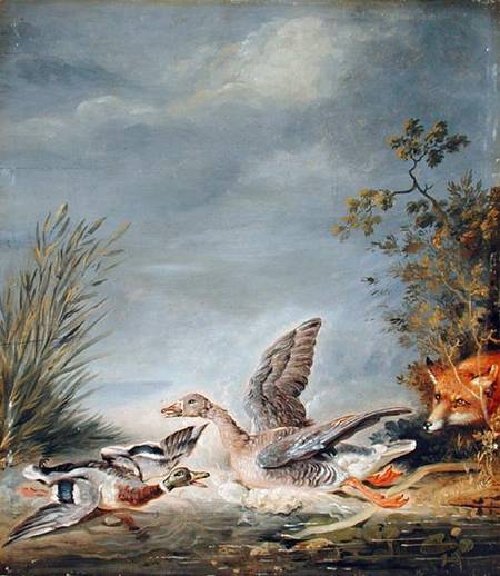 Fox and Waterfowl à Joh. Friedrich August Tischbein