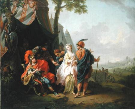 The Abduction of Briseis from the Tent of Achilles à Joh. Heinrich l'Ancien Tischbein