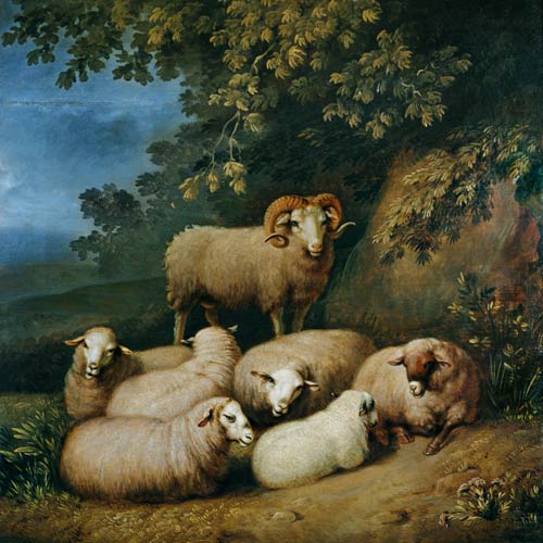 moutons avec des béliers à Joh. Heinrich Wilhelm Tischbein