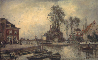 An einem Kanal à Johan Barthold Jongkind