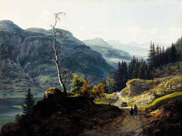 Vallée à Valdres. à Johan Christian Clausen Dahl