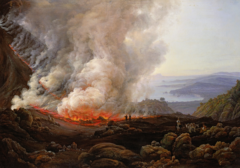 Eruption of the Volcano Vesuvius à Johan Christian Clausen Dahl
