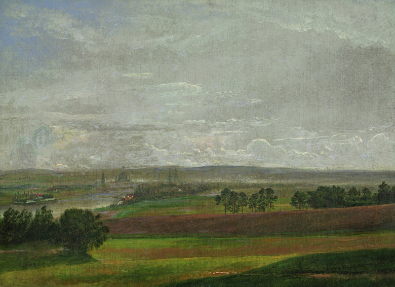 The Elbe Valley Near Dresden à Johan Christian Clausen Dahl