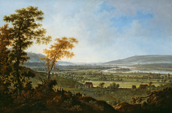 Vue de Loessnitzhoehen sur Dresde à Johann Alexander Thiele