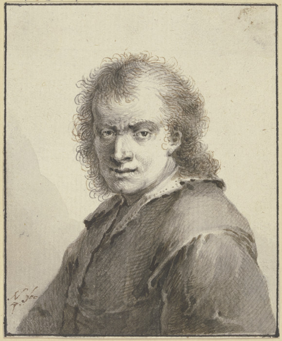 Brustbild eines bartlosen Mannes à Johann Andreas Benjamin Nothnagel