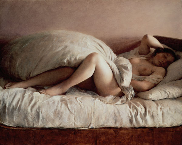 Sleeping woman à Johann Baptist Reiter