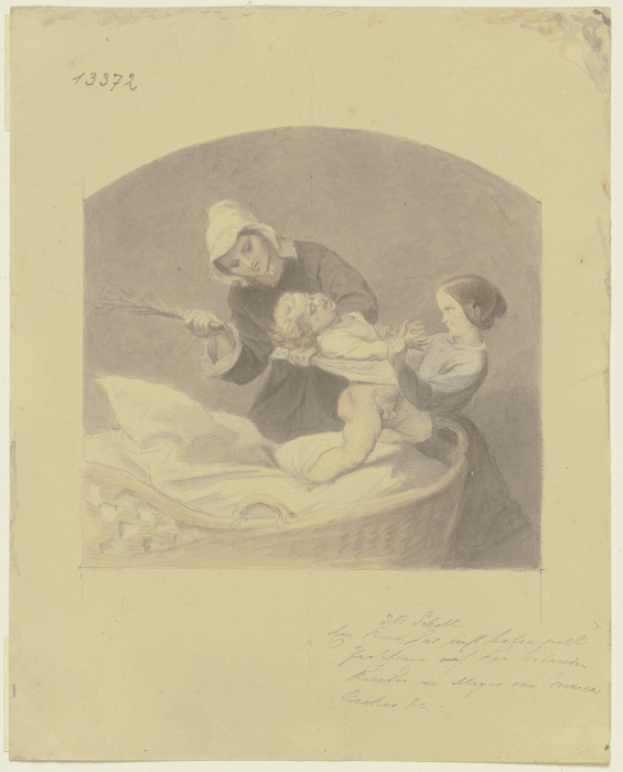 Ein Kind, das nicht beten will (Persiflage auf die betenden Kinder von Meyer von Bremen, Becker und  à Johann Baptist Scholl le Jeune