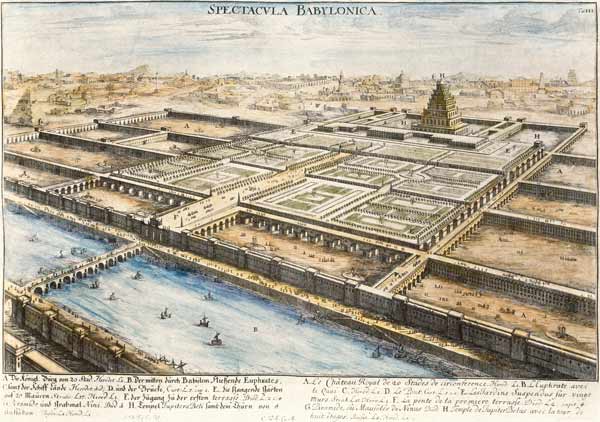 Babylon , Hanging Gardens à Johann Bernhard Fischer von Erlach