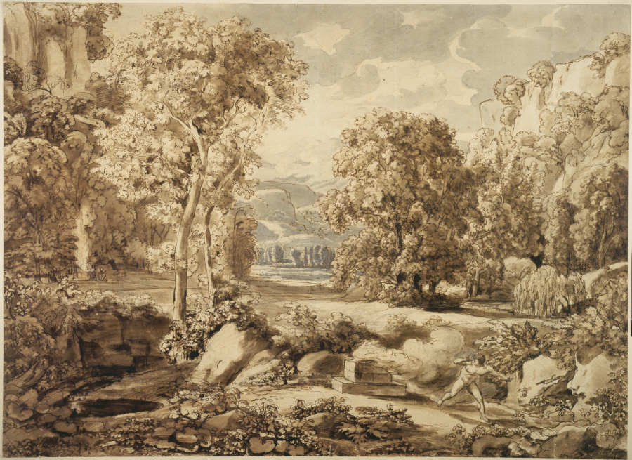 Landschaft mit den Opfern von Kain und Abel à Johann Christian Reinhart