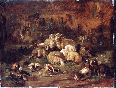 Sheep, Goats and Chickens à Johann Christian Reinhart