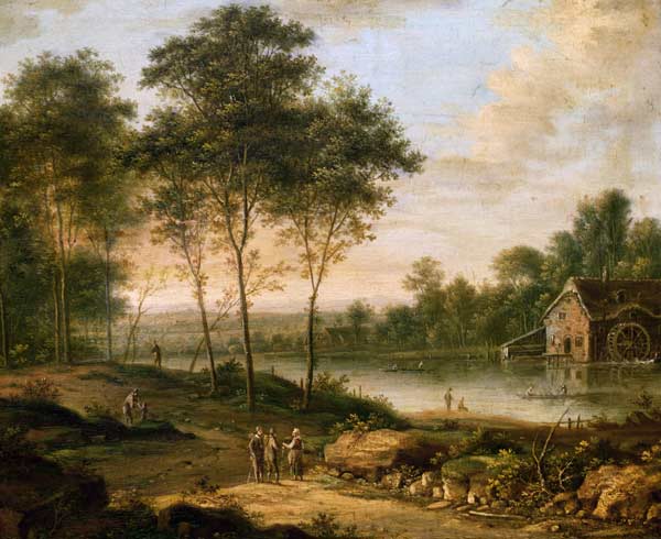 Landscape with a Mill à Johann Christian Vollerdt