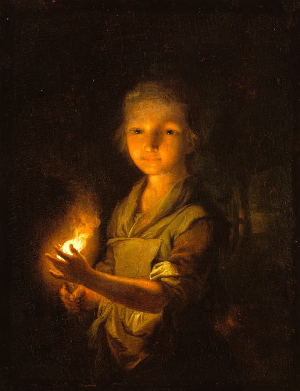 Girl with a Burning Torch à Johann Conrad Seekatz