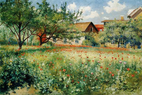 pré de fleur de coquelicot à Johann Eric Ericson