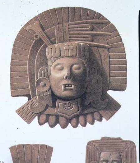 Plate from 'Ancient Monuments of Mexico' à Johann Friedrich Maximilian von Waldeck