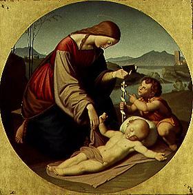 Marie avec l'enfant Jésus et l'enfant Jean à Johann Friedrich Overbeck