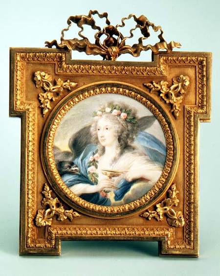 Portrait of Princess Metternich portrayed as Hebe (w/c on ivory) à Johann Georg Bauer