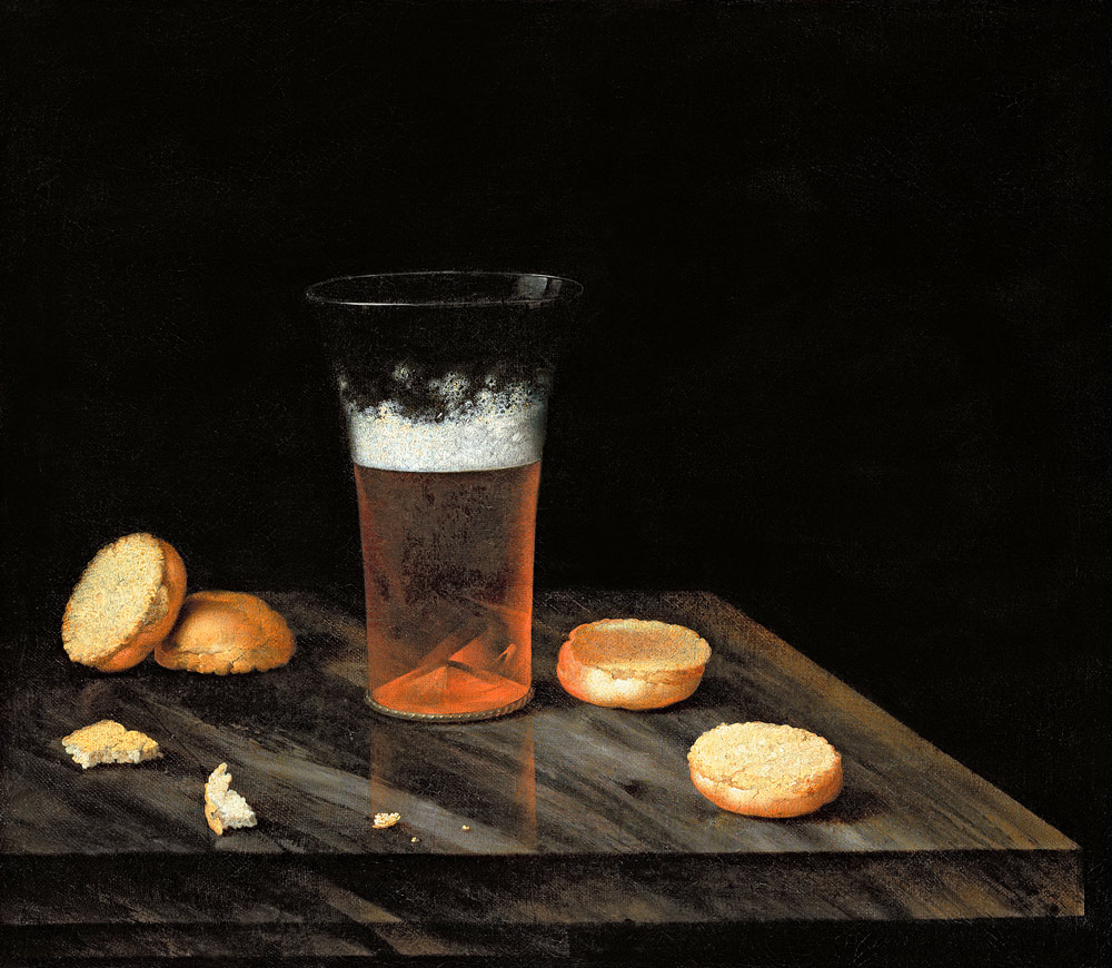 Still life with Beer Glass à Johann Georg Hainz