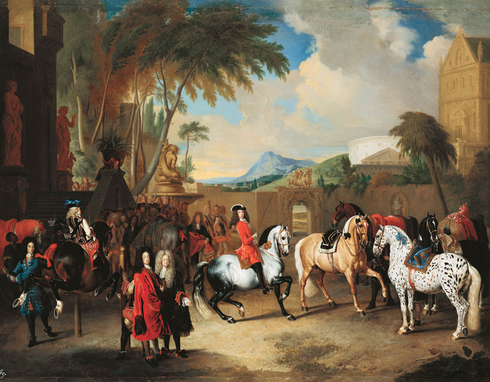 Karl VI. in der kaiserlichen Reitschule à Johann Georg Hamilton