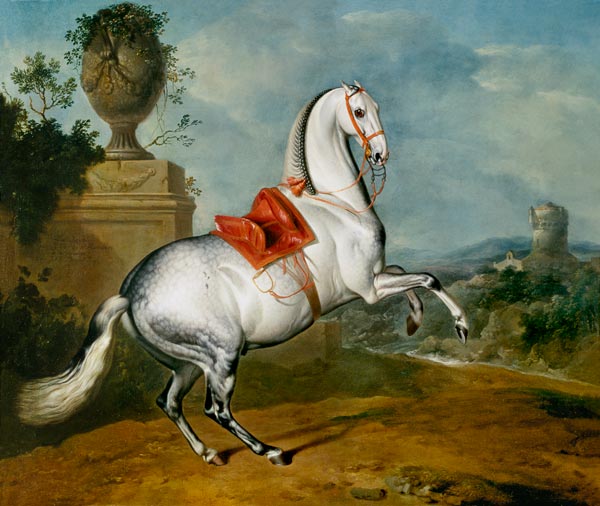 The Dapple Grey Galloping à Johann Georg Hamilton