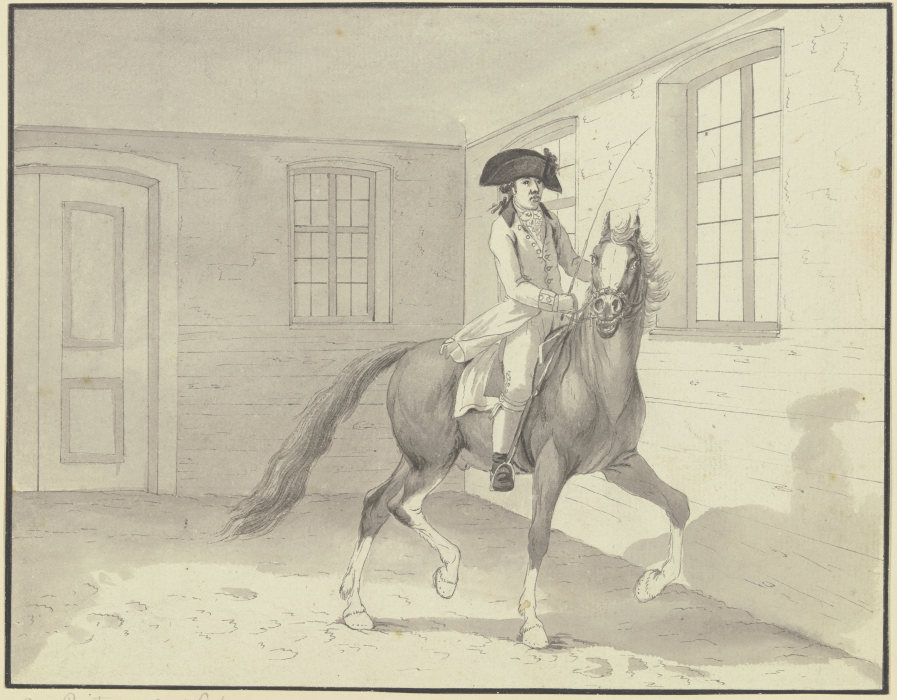 Reiter in einer Reitschule à Johann Georg Pforr