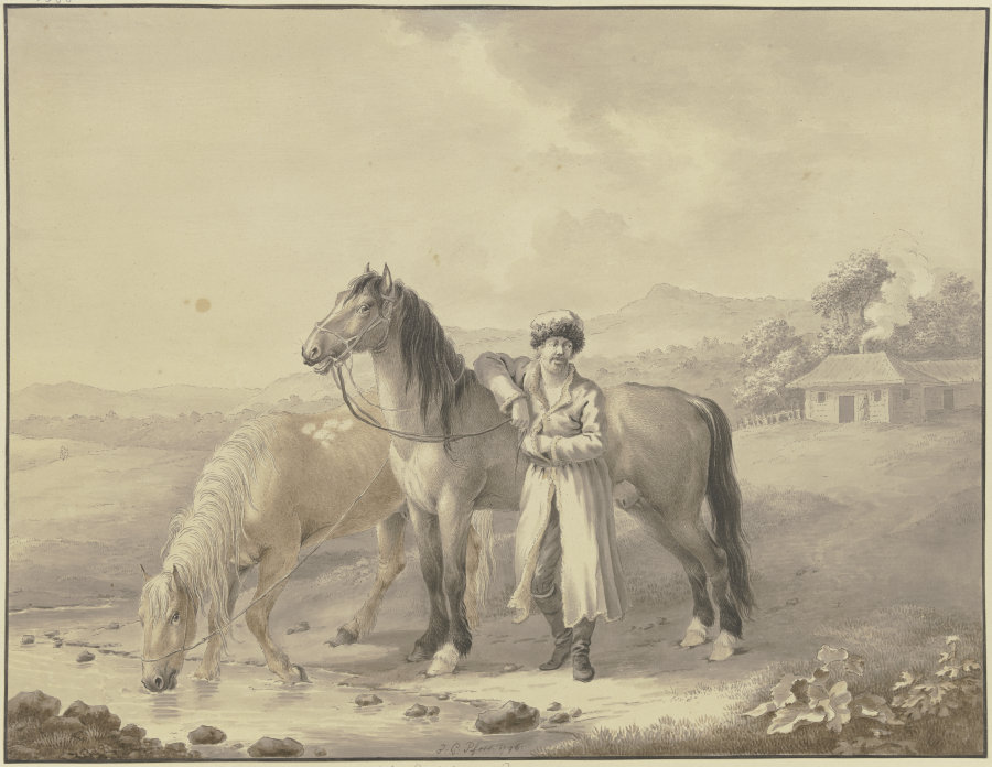 Russian horses à Johann Georg Pforr