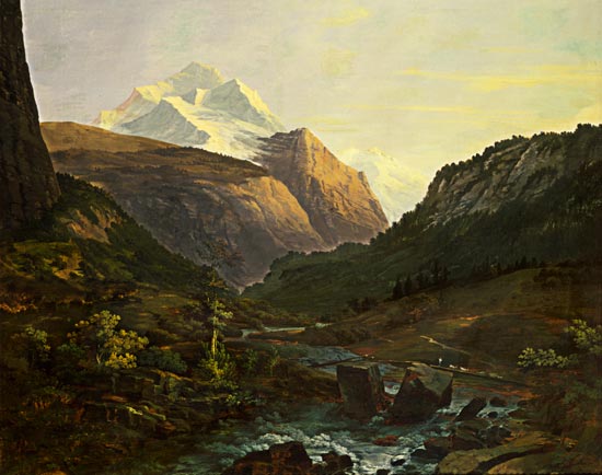 The Jungfrau and the Eiger à Johann Georg Volmar
