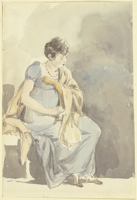 Sitting woman à Johann Georg von Dillis