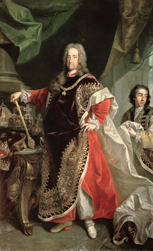 Charles VI (1685-1740), Holy Roman Emperor wearing the robes of the Order of the Golden Fleece à Johann Gottfried Auerbach