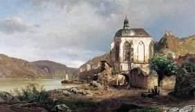 paysage rhénan avec la chapelle Werner à Oberwesel
