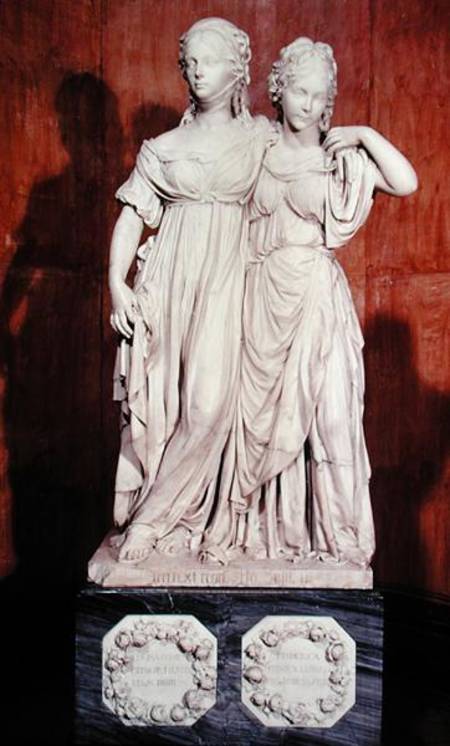 Double statue of the Princesses Louise (1776-1810) and Frederica (1778-1841) of Prussia à Johann Gottfried Schadow