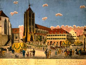 Célébration de récolte à Ulm 5. août à Johann Hans