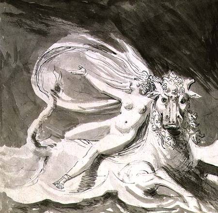 Europa and the Bull (pen and ink wash) à Johann Heinrich Füssli