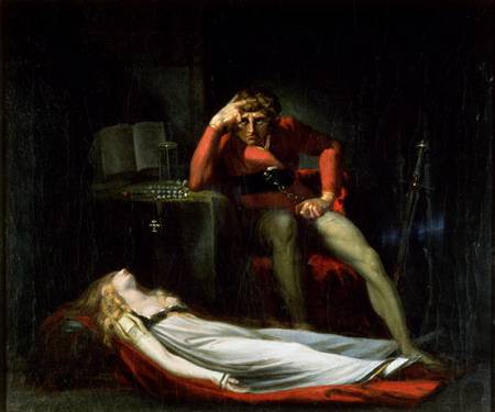 The Italian Court, or Ezzelier, Count of Ravenna musing over the body of Meduna, slain by him for in à Johann Heinrich Füssli