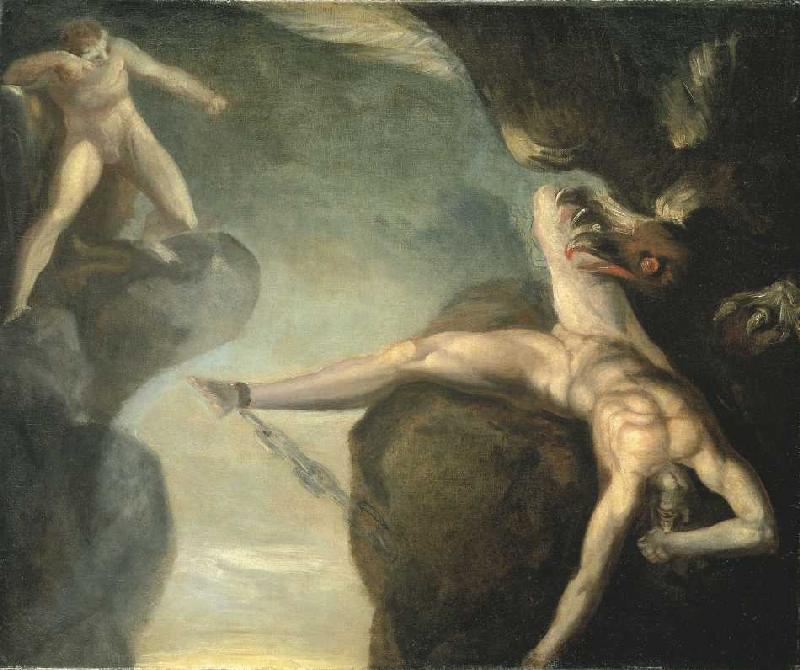 Prometheus wird von Hercules gerettet à Johann Heinrich Füssli