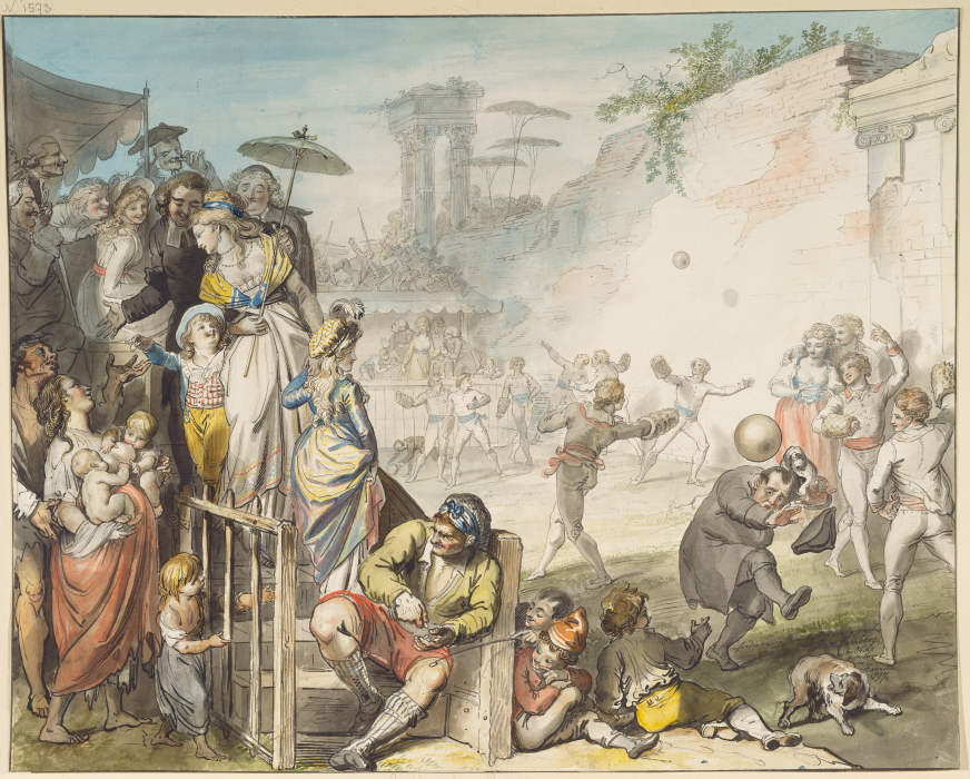 Ball Game in Rome à Johann Heinrich Ramberg