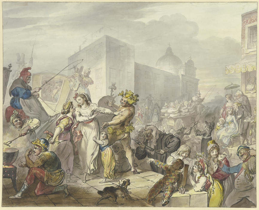 Roman carnival scene à Johann Heinrich Ramberg