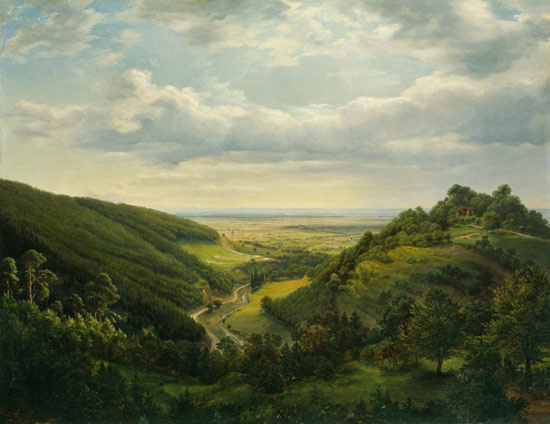 View of Holy Mountain and the Mountain Pass à Johann Heinrich Schilbach