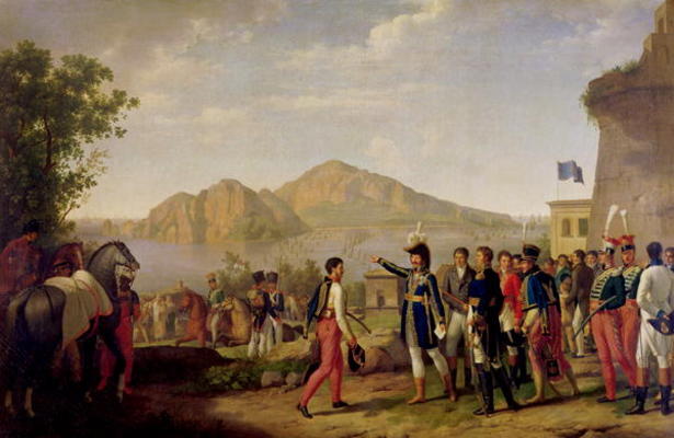Joachim Murat (1767-1815) Marshal of France and King of Naples Ordering the Capture of Capri in 1808 à Johann Heinrich Schmidt