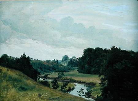 The River Alster at Poppenbuttel in the Morning à Johann Herman Carmiencke