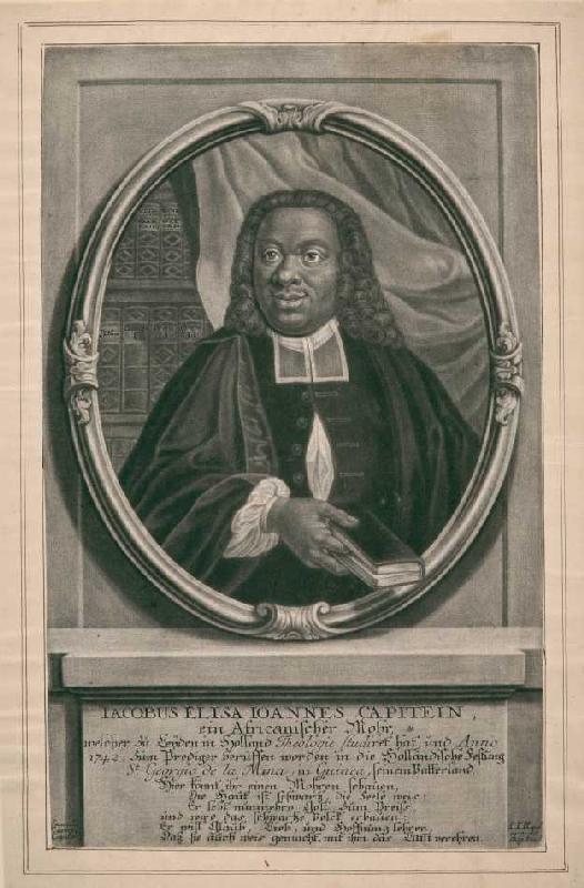 Jacobus Elisa Johannes Capitein (nach einer Vorlage aus Leyden von 1742). à Johann Jakob Haid