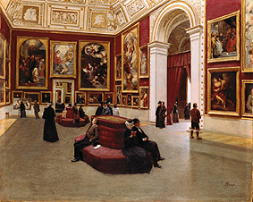 Le Rubens-hall dans la personne âgée Pinakothek Munich à Johann Lorenz Maaß
