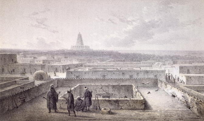 The North Side of Timbuktoo, from 'Les Voyages en Afrique' by Heinrich Barth published in 1857, (col à Johann Martin Bernatz