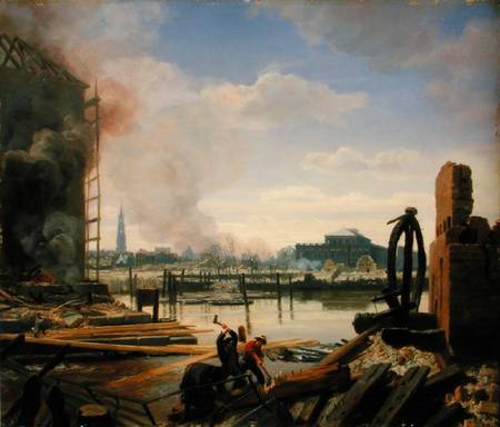 Hamburg after the Fire of 1842 à Johann Martin Gensler