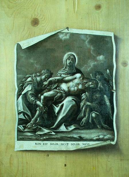 Trompe l'Oeil with Pieta à Johann Minck