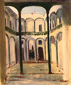 Cour d'une maison de Veracruz à Johann Moritz Rugendas