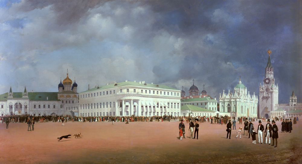 Panorama de Moscou. Panneau gauche du triptyque à Johann Philipp Eduard Gaertner