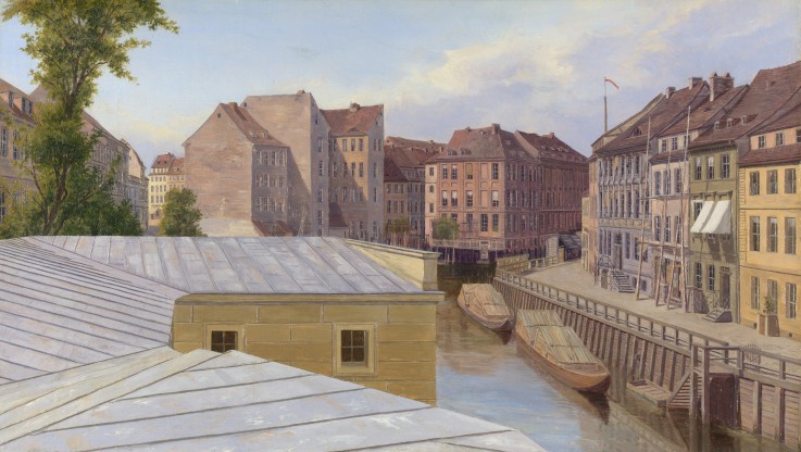 The Friedrichsgracht, Berlin à Johann Philipp Eduard Gaertner
